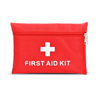 Trousse de Premiers Secours Portable Rouge en Tissu Oxford Imperméable et Durable pour Camping, Maison et Urgences - Vente Directe Usine