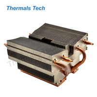 Vente en gros dissipateur de chaleur caloduc à base en aluminium avec ventilateur pour refroidisseur de processeur LGA 2011