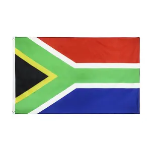 Groothandel 100% Polyester 3x5ft Voorraad Fabriek Gedrukt Zuid Afrikaanse Zuid-afrika Vlag