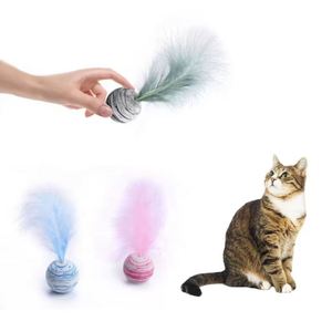 Entrega Rápida 2026 Nuevas Pelotas para Gatos con Plumas, Juguetes Silenciosos, Pelotas Rodantes, Bobinas Coloridas y Divertidas, Juguete Interactivo para Gatos, Juguete Masticable para Gatos - Product Image 1