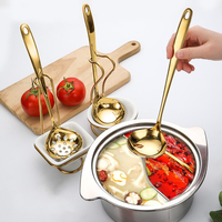 Support de cuillère de cuisine, ensemble de service de buffet de restaurant de luxe, ustensiles de cuisine, support de cuillère avec bols