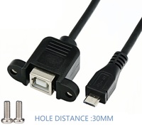 Câble d'imprimante USB Type C mâle vers femelle à montage sur panneau