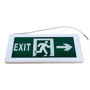 Panneaux de sortie industriels à LED à bas <span class=keywords><strong>prix</strong></span>, 3W, indice de protection IP30, éclairage d'urgence <span class=keywords><strong>vert</strong></span>, <span class=keywords><strong>batterie</strong></span> Li-Ion 3 heures pour bureau, école, hôpital - Product Image 1