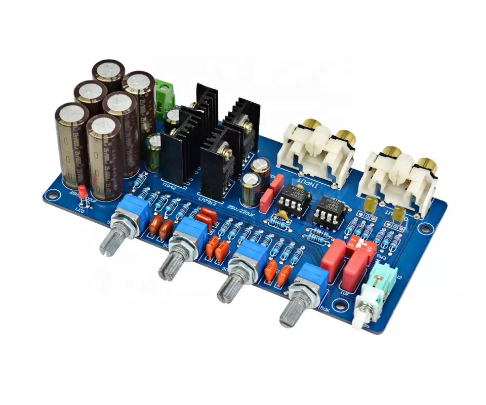 JRC5532 preamplifikatör müzik ses tonu kontrol panosu ateş Op Amp preamplifikatör devre kartı modülü AC çift 12V-18V