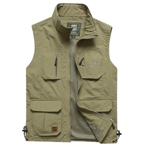 Chaleco de Pesca Personalizado para Hombre, Informal, Ligero, para Exteriores, con Múltiples Bolsillos, Transpirable, de Secado Rápido, Talla Grande - Product Image 2
