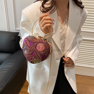 Cross-Border Women's Acrylic Trapeze Dinner Bags New Style Fashionable <b>Sequin</b> <b>Handbag</b> Trendy Chain Locking Buckle Bag Tanjing - Product Image 4