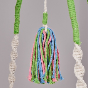 Neues Bohemian-Style Hängendes Buntes Katzenbett Hängematte Handgewebtes Baumwollseil Haustier-Katzenbett für den Heimgebrauch - Product Image 3