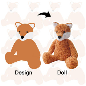 All'ingrosso del fumetto del fenicottero del cane Plushie bambola su ordinazione del cervo del Panda della volpe del Panda della morbida peluche - Product Image 4