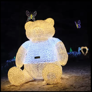 Grande décoration lumineuse en forme d'ours géant à LED pour Noël, la Saint-Valentin et les fêtes en extérieur - Product Image 6