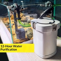 Filtre externe silencieux pour poissons, tortues et petits aquariums - Système de purification et de circulation de l'eau pour aquariums à faible niveau d'eau