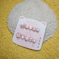 Faux ongles à presser pour enfants avec motifs de dessins animés, accessoires et patchs d'ongles DIY prêts à l'emploi