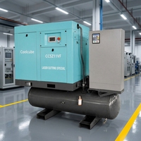 Compresseur d'air laser lubrifié refroidi par air CCALS-15A/YC 15kW 16 bars 1,0 m³/min Système intégré 4-en-1 avec sécheur