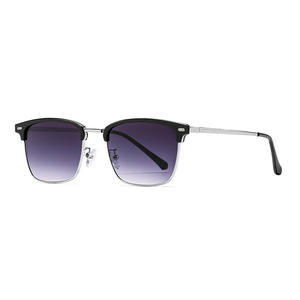Nouvelles lunettes de soleil rétro en métal pour hommes, monture carrée noire, protection UV400, pour la conduite, type 3, pare-soleil - Product Image 3