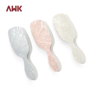 AWK High Quality Anti Tangle Scalp Massage Marble Detangling Hair Brush For Natural Hair