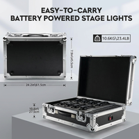 Набор из 8 беспроводных аккумуляторных светодиодных прожекторов RGBWA UV 4x12W с зарядным кейсом для свадеб и мероприятий