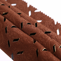 Tissu en daim polyester perforé, vente en gros, daim ajouré