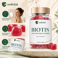 Gummies prêts à être expédiés, saveur naturelle, biotine, cheveux, peau, ongles, avec collagène, vitamines C et E
