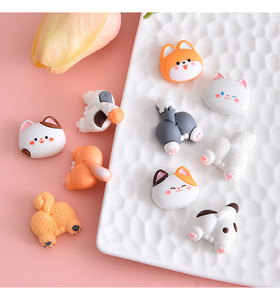 ชุดหัวและก้น<span class=keywords><strong>แมว</strong></span>และสุนัขการ์ตูน วัสดุงานฝีมือ DIY สำหรับเคสมือถือ แม่เหล็กติดตู้เย็น ที่รัดผม สติกเกอร์เครื่องประดับผม - Product Image 4