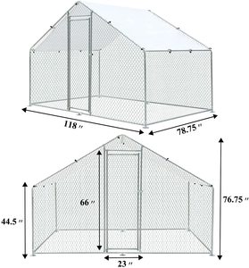 6m2 büyük tavuk çalıştırmak hayvan kafes tavuk kümesi çalışma evi gölge kafes <span class=keywords><strong>2x3m</strong></span> çatı örtüsü arka bahçe - Product Image 6