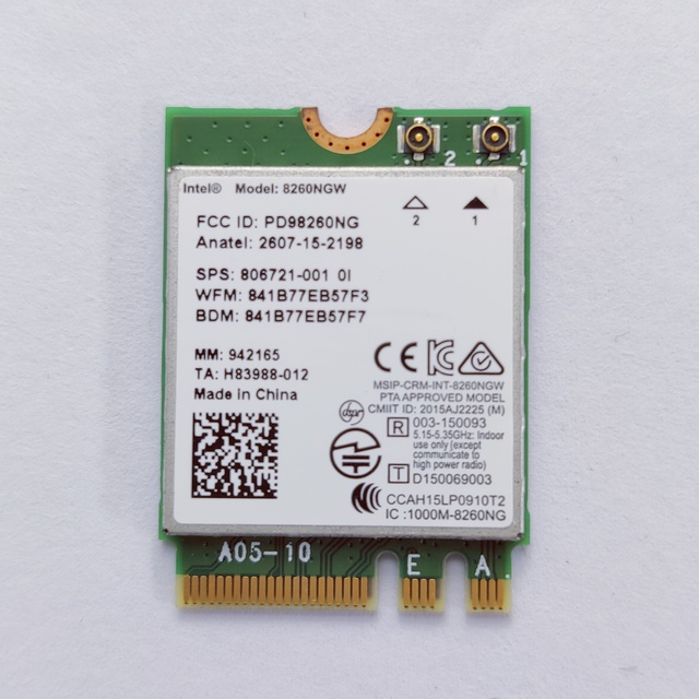 Intel 8260NGW Dual Band Wireless-AC 8260 Card, 867Mbps Bluetooth 4.2 NGFF