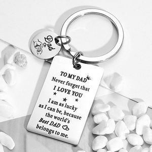 Llaveros Metálicos de Moda para el Día del Padre, Regalo para MI PAPÁ, Nunca Olvides Que TE AMO, Soy Tan Suertudo, Llavero de Papá al por Mayor - Product Image 1