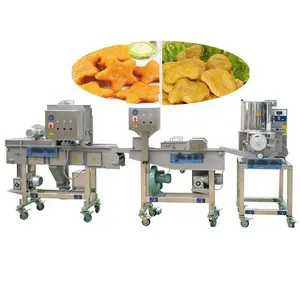 CE approved burger chicken nuggets forming batter breading machine