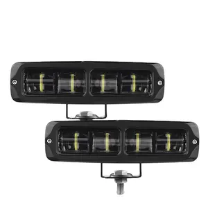 6 인치 Led 라이트 바 40W Led 작업 빛 콤보 빔 6D 렌즈 Led 운전 빛 지프 자동차 4x4 ATV SUV 트럭 보트