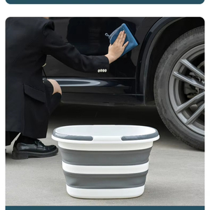 Space-Saving Foldable Plastic <strong>Bucket</strong> Waterproof Laundry Basket with Handle for Car Outdoor Portable Storage-Easy Folding <strong>Bucket</strong> - Product Image 3