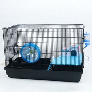 <span class=keywords><strong>Cage</strong></span> fantaisie pour petit animal pour <span class=keywords><strong>hamster</strong></span> avec plate-forme roue courante bouilloire boîte à nourriture escalier maison fil plastique <span class=keywords><strong>Cage</strong></span> de transport - Product Image 2