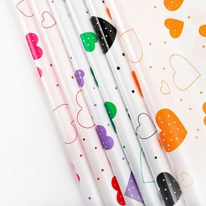 2024 New Release 58*58cm Colorful Heart <b>Pattern</b> Printed Pearlized Film Waterproof Flower Wrapping <b>Paper</b> for Flowers Wrapper - Product Image 3