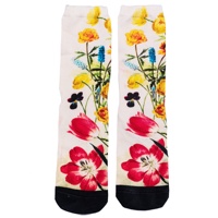 Chaussettes de sport pour femmes, printemps, ODM, fibre de bambou, antibactériennes, anti-odeurs, imprimées numériquement en 3D, motif floral Van Gogh