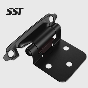 Stainless Steel Self-Closing Hinges for <b>Cabinets</b> Concealed Cupboard Hardware Overlay Matt Black Insect Design for Kitchen - Product Image 1