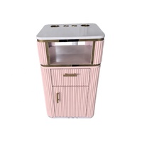 Ensemble table et chaise de manucure pour salon de beauté, avec aspirateur de poussière, moderne, petit, rose, en bois écologique, durable, pour centre commercial