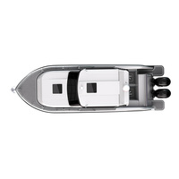 Bateau de Pêche Sportive de 9m à Console Centrale avec Moteur, 8 Passagers, Yacht de Luxe Chinois en Aluminium