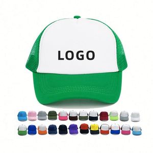 Gorra Trucker de Espuma Personalizada 2025, 5 Paneles, Bordada, Camuflaje, Rosa Neón, Verde y Beige, con Logotipo Personalizado - Product Image 1