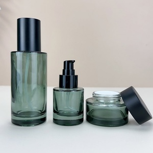 ขวดแก้วใสสีเทาแบบไหล่เรียบ ขวดโหลสีเทา 30 กรัม 50 กรัม 30 มล. 50 มล. 100 มล. 120 มล. สำหรับโลชั่นและเซรั่ม - Product Image 4