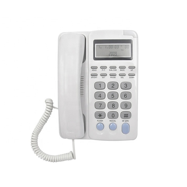 Hot Sale Panasonics Design Corded Caller ID Phone with Customized LCD Blue Backlight And Office Analog Telephone No Need Battery