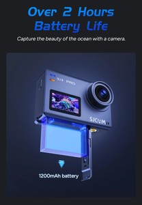 Videocamera Sportiva SJ8 Pro 4K Ultra HD 1080p con Stabilizzazione a 6 Assi, Doppio Schermo, Dash <span class=keywords><strong>Cam</strong></span> per Moto, Fotocamera Panoramica a 360° - Product Image 6