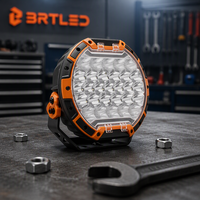 Vente en gros de phares de conduite tout-terrain LED 4x4 de 9 pouces à double couleur DRL, combinés spot/flood, pour camions