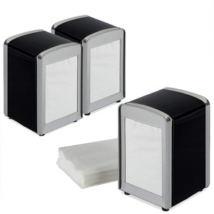 Portatovaglioli a Molla 10x9x13cm Nero Dispenser Tovaglioli da Bar Contenitore Cucina - Product Image 5