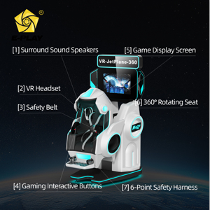 <span class=keywords><strong>Simulateur</strong></span> de mouvement VR 9D à 1 place Eplay 360 °   Machine d'arcade multi-jeux rotative à monnayeur <span class=keywords><strong>A320</strong></span> <span class=keywords><strong>Simulateur</strong></span> de vol - Product Image 3