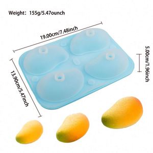 Molde de Silicona para Hornear con Forma de Mango, No Tóxico, Resistente al Calor, Apto para Lavavajillas, para Pasteles, Mousse y Helados - Product Image 4