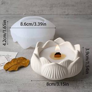 Silicona Lotus para la elaboración de portavelas, artesanías de yeso y resina, ceniceros y cajas de almacenamiento, molde de fundición universal. - Product Image 2