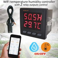 KONLEN Tuya WIFI 2 relais Smart Life hygromètre thermomètre contrôleur d'humidité pour congélateur incubateur température capteur d'humidité