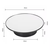 Présentoir Rotatif Électrique Doré de 25 cm avec Miroir, Support à Bijoux, Alimentation par Piles/USB
