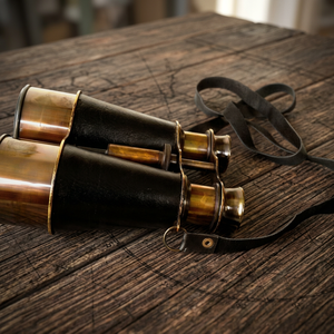 Vintage Nautical Wood Binoculars Handmade Decorative Telescope ALI DECORATOR Promotional Gift Set for Home Decor Gifting - Product Image 2