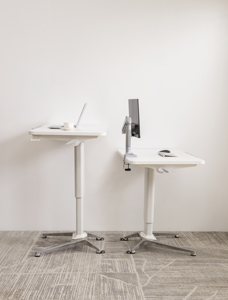 Escritorio Elevable Manual Neumático con Ruedas, <span class=keywords><strong>Mesa</strong></span> Móvil para Aula Escolar o Centro de Capacitación - Product Image 5