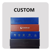 Portapapeles de cuero PU con logotipo personalizado para promociones A5, organizador de almacenamiento de documentos plegable, Bloc de notas para carpetas de archivos de PU de negocios