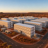 Camp de chantier préfabriqué à 3 étages en conteneurs, résidence modulaire clé en main pour travailleurs, pour chantier de construction isolé