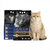Pasir Kucing Bentonit Inner Mongolia Pengontrol Bau 99% Bebas Debu Ramah Lingkungan Cepat Menggumpal Daya Serap Tinggi 5kg